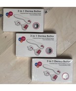 3 PACK! 3-in-1 Micro Needle Derma Roller Kits For Face & Body .5mm/1.0mm/ 1.5mm - £19.46 GBP