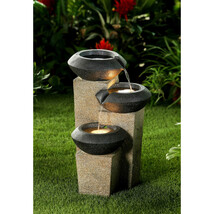 Jeco Three-Tiered Modern-Style Illuminated Water Fountain - $333.85 CAD