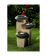 Jeco Three-Tiered Modern-Style Illuminated Water Fountain - $337.76 CAD