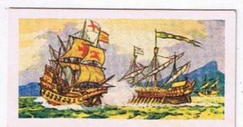 Trading Card Naval Battles #7 Capturing Spanish Galleon Off Peru Sweetule - $1.97