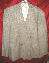 Vintage Mens Brown 100% Silk Suit Jacket Sports Coat 42 - $49.99