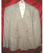 Vintage Mens Brown 100% Silk Suit Jacket Sports Coat 42 - £37.61 GBP