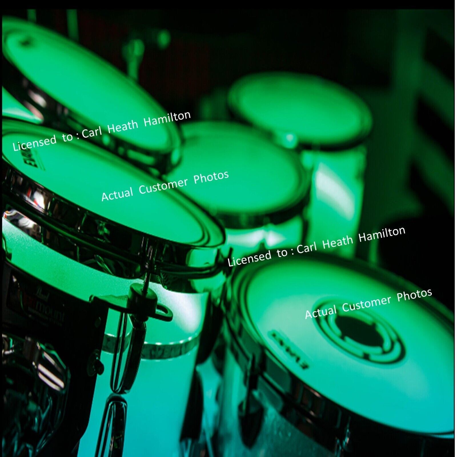 DRUM LIGHT KIT - fits ANY drum set clear or solid - all color are available NEW