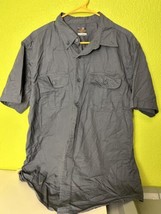Mens Button Up Shirt Ridgecut Brand Gray Short Sleeve Size Large Outdoors  - £14.94 GBP