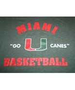 Nike NCAA University Of Miami Hurricanes &quot;Go Canes&quot; Basketball Green T S... - £14.80 GBP