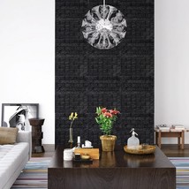  Wallpaper Set of 10 Black PE Foam Medium Pattern Wallpaper - $2,320.34 MXN