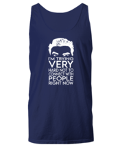Funny TankTop Trying Not To Connect Navy-U-TT  - £16.38 GBP