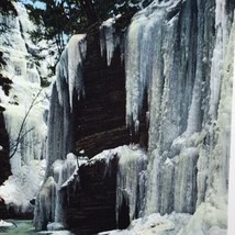 Watkins Glen State Park Frozen Pools Postcard Vintage New York - £7.95 GBP