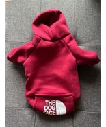 Red &quot;The Dog Face&quot; Dog Hoodie - XS - Brand New Pet Sweater, North Face I... - $13.00