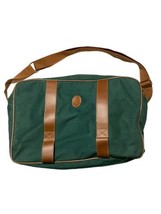 Vintage Polo Ralph Lauren Shoulder Laptop Messenger Dark Green Canvas Bag - £15.62 GBP