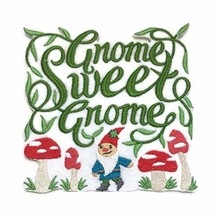 Gnome Sweet Gnome [Custom and Unique] Embroidered Iron on/Sew Patch[4.85.&quot; x 4.9 - £13.37 GBP