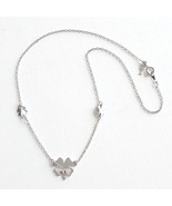 Trifari Silver Tone Four Leaf Clover Choker Necklace - $20.00