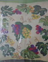 Needlepoint Pillow Kit &quot;Grapevine&quot;  Backing &amp; Pillow form not included - £23.91 GBP