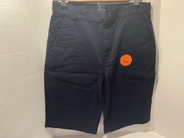 Lot 2 Place Boys khaki &amp; Blue School Shorts Size 18 Slim Tall New With Tags - $8.42