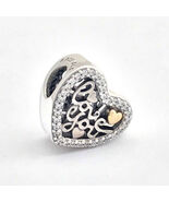 Authentic PANDORA Love Script Heart Charm, 792037CZ, New - $781.37 MXN