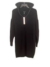 Aqua Black Sweater Long With Zipper S - $34.65