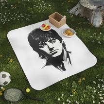 Printed Picnic Blanket | Paul McCartney Portrait| Water-Resistant &amp; Ultra-Soft M - £48.59 GBP