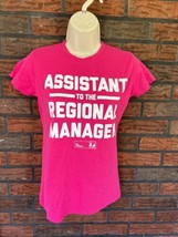 Assistant to Regional Manager Office T-Shirt Small Pink Short Sleeve Top... - $1.90