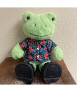 Build A Bear Exclusive Spring Green Frog 16&quot; Plush Stuffed Hawaiian Shir... - $24.37