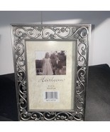 NEW! “Heirloom” Ornate Pewter Silver Tone Metal Floral Easel Back Frame - £11.63 GBP