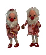 Pair Vintage Bedtime Elf Santa R. Dakin Dream Dolls Stripe Nightshirt Ja... - $458.45 MXN