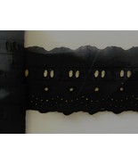 1 yard Black insert cotton eyelet trim 2 3/4” - $1.79