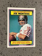 Joe Montana Record Breaker - 1983 Topps Football Card #4 SF 49ers HOF $2... - $2.88