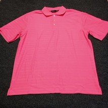 Walter Hagen Golf Polo Shirt Adult Medium Striped Pink Golfer - £14.76 GBP