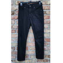 AG Adriano Goldschmied The Farrah High Rise Skinny Crop Jeans in Sateen Black 27 - £43.95 GBP