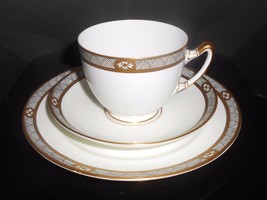 Paragon Tea Trio Teacup Saucer Dessert Plate Art Deco Tea Set Antique Ch... - £34.88 GBP