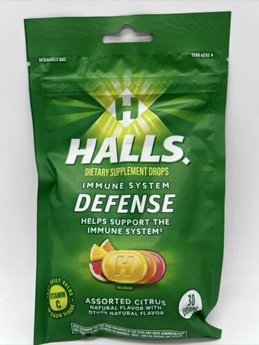 Halls Defense Vitamin C Immune Supplement Citrus Cough 30 Drops COMBINE ... - $4.09