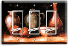 WESTERN COUNTRY RUSTIC POTTERY WINE JUG 3 GFCI LIGHT SWITCH PLATES KITCH... - €14,57 EUR