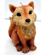 Hand Sculpted Novelty Wax Red Fox Candle  6&quot; in - $14.92