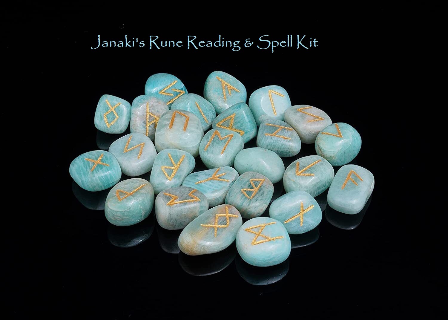 Amazonite Gemstone Authentic Rune Reading Spell Cast Kit Custom Made For You - $55.00