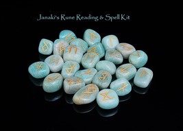 Amazonite Gemstone Authentic Rune Reading Spell Cast Kit Custom Made For... - $55.00