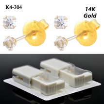 2PCS Real Solid Yellow Gold Stud Earring Disposable Ear Piercing  Puncture Gun T - $48.88