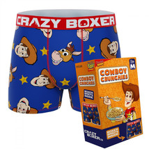 Crazy Boxer Toy Story Woody Men&#39;s Boxer Briefs in Cereal Box Blue - £18.05 GBP