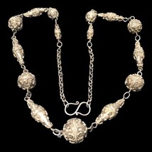 sterling silver beads necklace 18” Long 18 Gram - £99.91 GBP