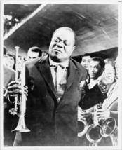 Louis Armstrong legendary Satchmo with his trumpet 8x10 inch photo - £9.43 GBP
