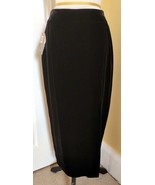 CLASSIQUES ENTIER Black Rayon/Silk Velvet Long Lined Slit Pencil Skirt (... - $548.49 MXN