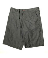 O&#39;Neill Board Shorts Mens 32 Straight Leg Plaid Checkered Gray Drawstring - £11.18 GBP