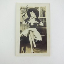 Betty Grable Photograph 4x2.5 Hollywood Actress Black Hat Gloves Vintage 1940s - £7.98 GBP