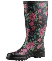 Blue Mountain BM2301 Wellington Style Women&#39;s Rubber Rain Boots Floral, ... - $733.68 MXN