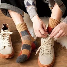 Retro Thicken Thermal Soft Comfortable Socks 2 Pairs Casual Fall Winter ... - $10.18