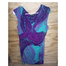 Women's Lauren Ralph Lauren Sleeveless Sheath Dress Abstract Paisley Ruc... - $27.00