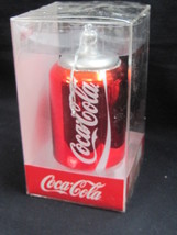 Coca-Cola Kurt Adler Handcrafted Glass Red Coke Can Holiday Christmas Or... - $16.58