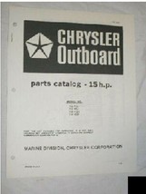 Chrysler Outboard Parts Catalog 15 HP - £5.38 GBP