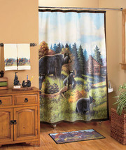 Avanti Black Bear Cubs Bath Collection Shower Curtain Hooks Rug Hand Towel - €9,69 EUR+