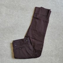 Chicos Capri Chino Cropped Pants Womens Size 00 US 2 Brown Stretch - £18.92 GBP