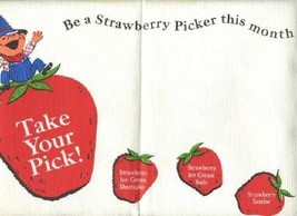 Be a Strawberry Picker This Month Placemat Strawberry Shortcake Ice Cream Sundae - £12.23 GBP